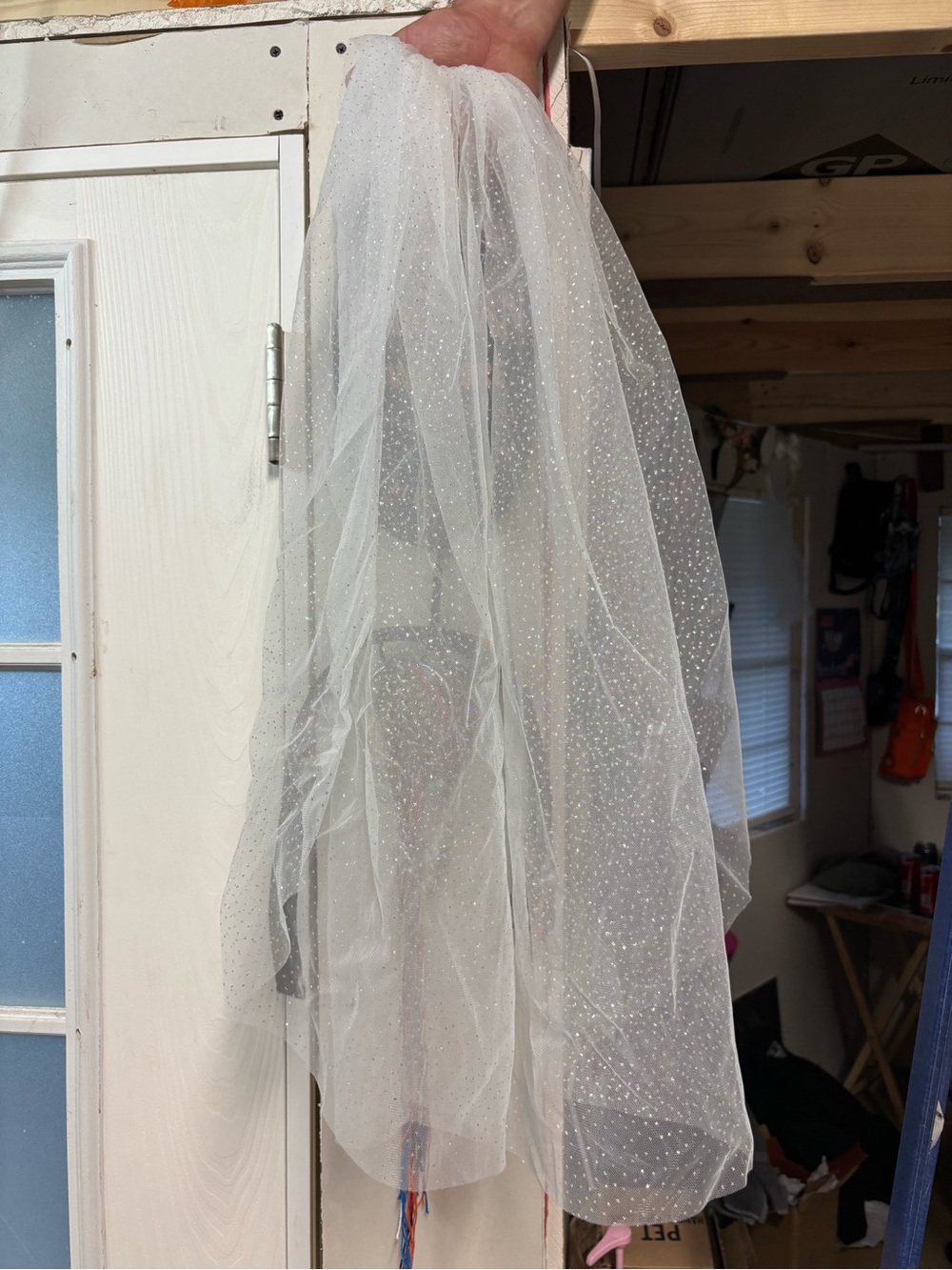 Sheer White Sparkle Tulle Veil